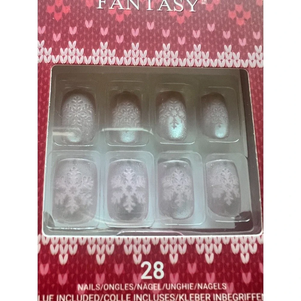 Olive & June Press On‎ Nails + KISS Pink Snowflakes Nails Opened Unused Lot